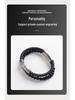 Кожаный браслет с магнитной застежкой: Мужской плетеный аксессуар с двойной пряжкой - Ручная работа