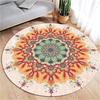 Ethnic Style Circular Carpet Bedroom Minimalist Computer Chair Circular Pad Dressing Table Bedside Dirt Resistant