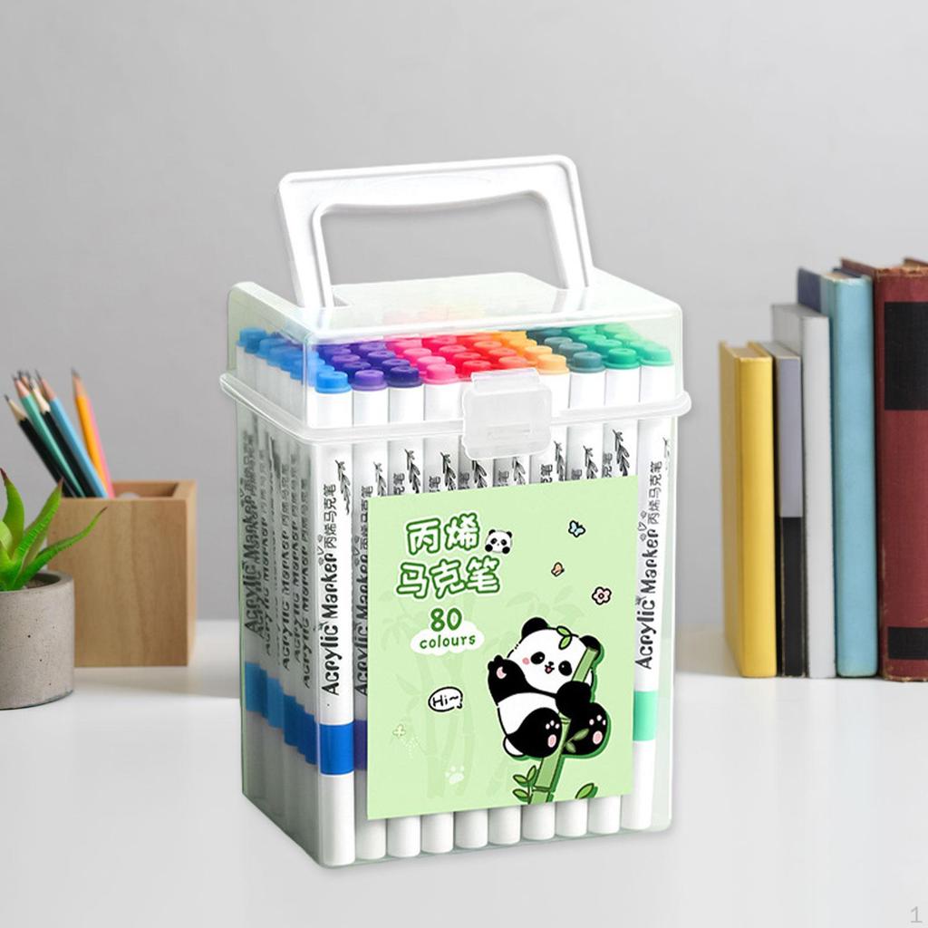 Acrylic Paint Markers Pens for Children Adults Quick Drying Drawing with