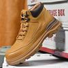 Модные нескользящие универсальные мужские ботильоны из натуральной кожи для активного отдыха, мужские базовые ботинки, классический дизайн, высокие мужские повседневные туфли, кроссовки