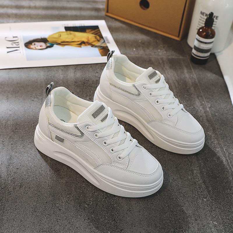 Shoes Women's Summer Thick Sole White Spring Autumn Breathable Platform Tennis Woman Trend Round Head Female Casual Sneaker
