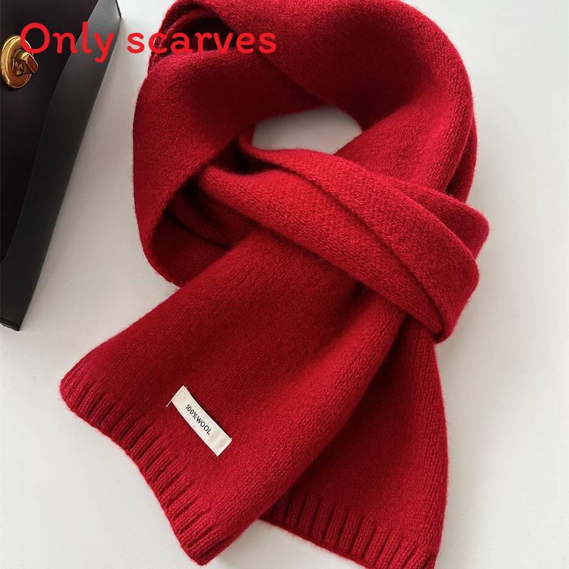Scarf For Men And Women Solid Color Design Knit Winter Accessory