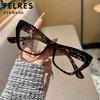 Trendy White Anti Blue Light Cat Eye Reading Glasses Women Retro Finished Optical Glasses Single Focus Presbyopic Eyeglasses