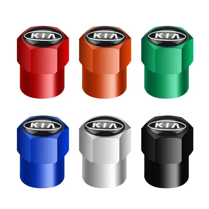 Dustproof Car Wheel Tire Valve Caps 4Pcs Auto Exterior Decor Accessories For KIA Picanto Sportage Rio Ceed Cerato Soul K5 K9AD9