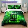 Monster Energy Принт 3 шт. Комплект пододеяльника 1 пододеяльник и 2 наволочки Мягкое постельное белье для домашней спальни