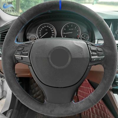 Отделка рулевого колеса автомобиля замшевой кожей для BMW 5 6 7 серии F10 F07 F11 2009-2017 F12 F13 F06 2011-2018 F01 F02