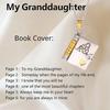 Book Charm Necklace To My Granddaughter Book Necklace Openable Book Charm with 6 Pages Necklace Gift from Grandma for Granddaughter