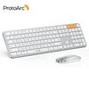 Беспроводная Bluetooth-клавиатура и мышь Protoarc с подсветкой для Mac OS Macbook Pro Air Imac, перезаряжаемая офисная комбинация с несколькими устройствами