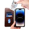 Flip Leather Wallet Phone Case for IPhone 17 16 15 14 Pro Max Air 16E 16 Plus 11 12 13 Magnetic Card Slot Holder Cover LS055