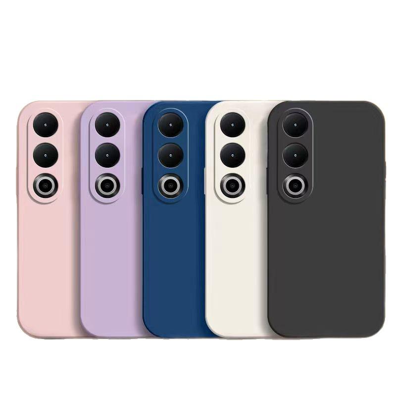 Чехол из жидкого силикона для OnePlus Ace 3V, противоударный - Однотонный, Полное покрытие, Приятный для кожи, Простой стиль