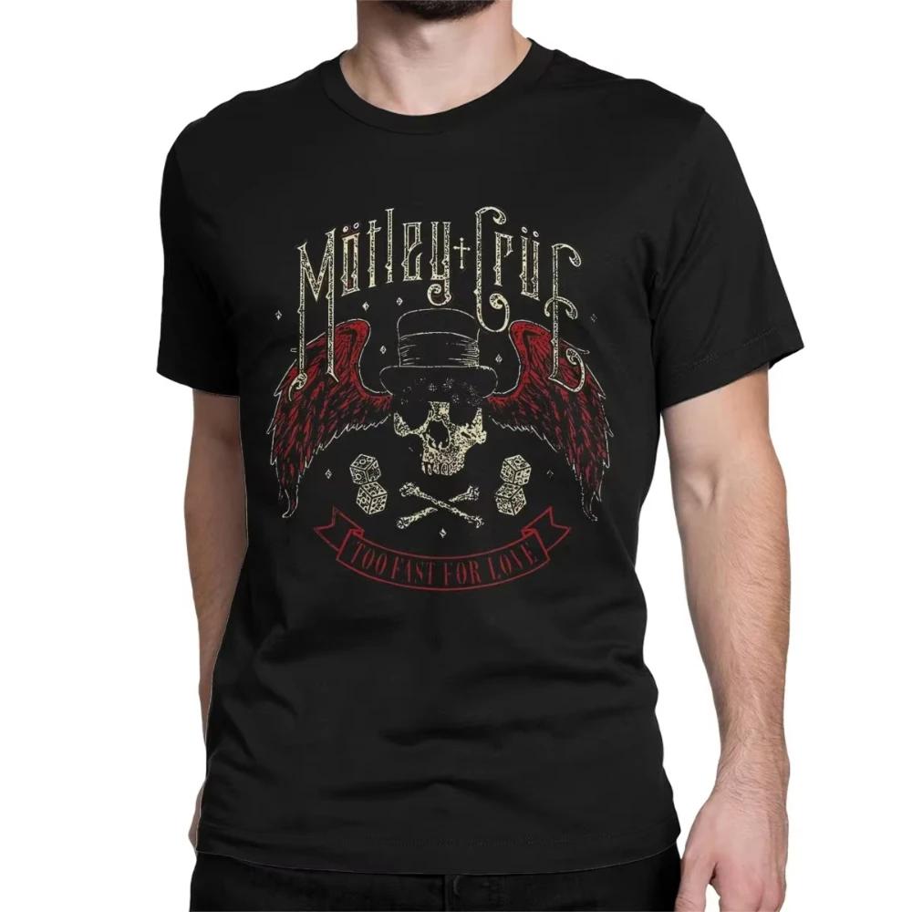 Men Women Motleys Girls Music Cotton T Shirt Crue Metal Band Cotton Clothes Leisure Short Sleeve Round Collar Tees Gift TShirts
