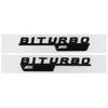 2Pcs 3D Biturbo 4matic Fender Badge Letter Emblem Sticker For Mercedes Benz C43 E43 GLC43 GLE43 Car Accessories AT1 b18