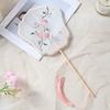 Traditional Chinese Fan, Embroidered Fan, Double-Sided Handmade Butterfly Fan, Chinese Style Fan with Tassels, Palace Fan, Hanfu Prop