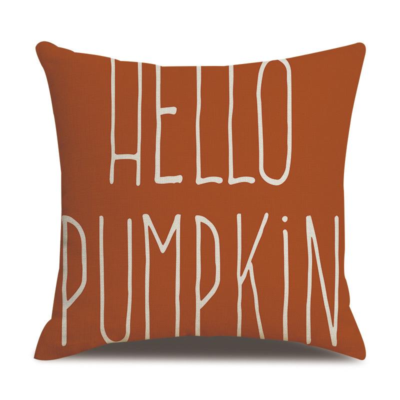 Подушка из льна на День благодарения, осенняя наволочка с принтом тыквы