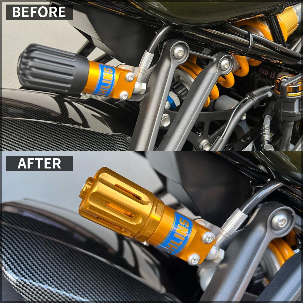 For Ohlins Mono Suspension With S36 S46 TTX36 Preload Grip Rear Shock Absorber Preload Adjuster Knob Aluminum Cover Cap Z900RS