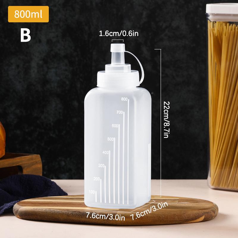 800/1000 мл Бутылки для соуса с дозатором, Широкое горлышко, Пыленепроницаемые, Кухонная приправа, Салатный соус, Бутылка для оливкового масла