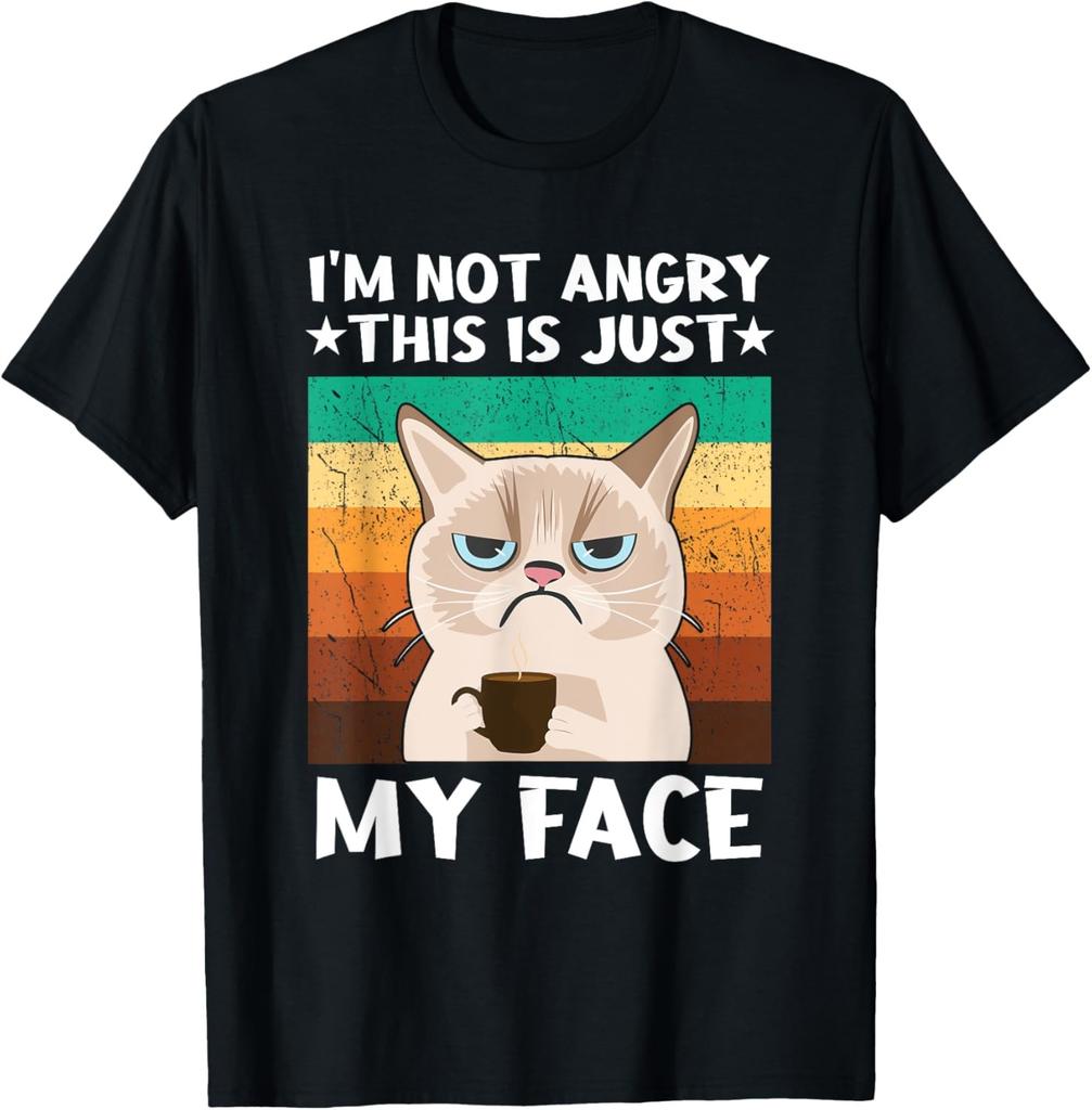 sarcastic funny saying I'm not angry this is just my face T-Shirt