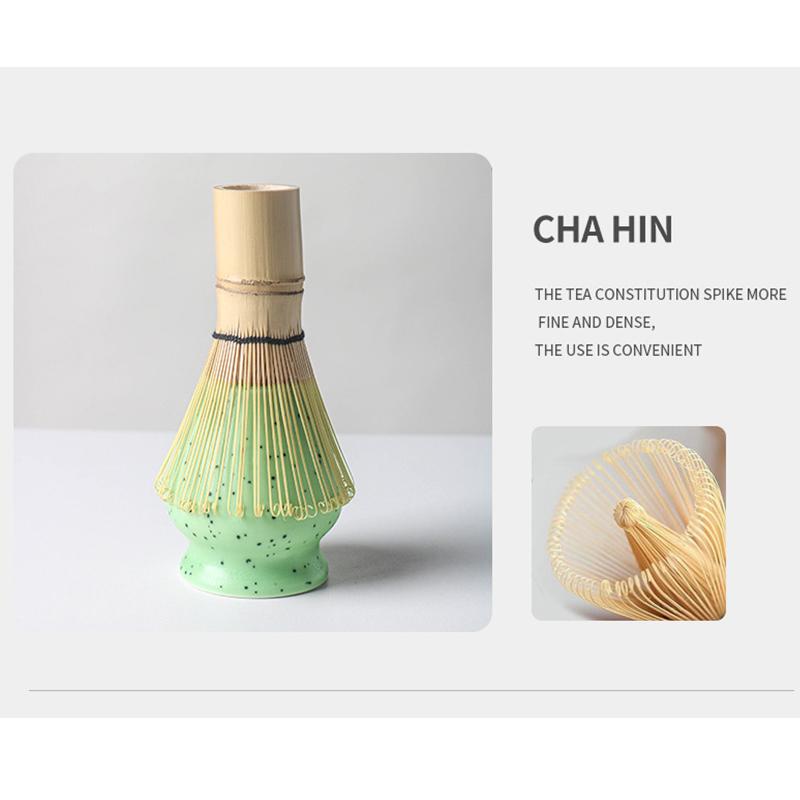 Набор из 4/5/7/8 предметов Традиционный подарочный набор для матча Бамбуковый венчик для матча Совок Керамическая чаша для матча Подставка для венчика Японские чайные наборы