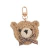 Cute Bow Tie Bear Car Keychain Pendant Small Fresh Cloth Art Bear Accessories Headphone Cover Women's Bag Decoration Girl Gift