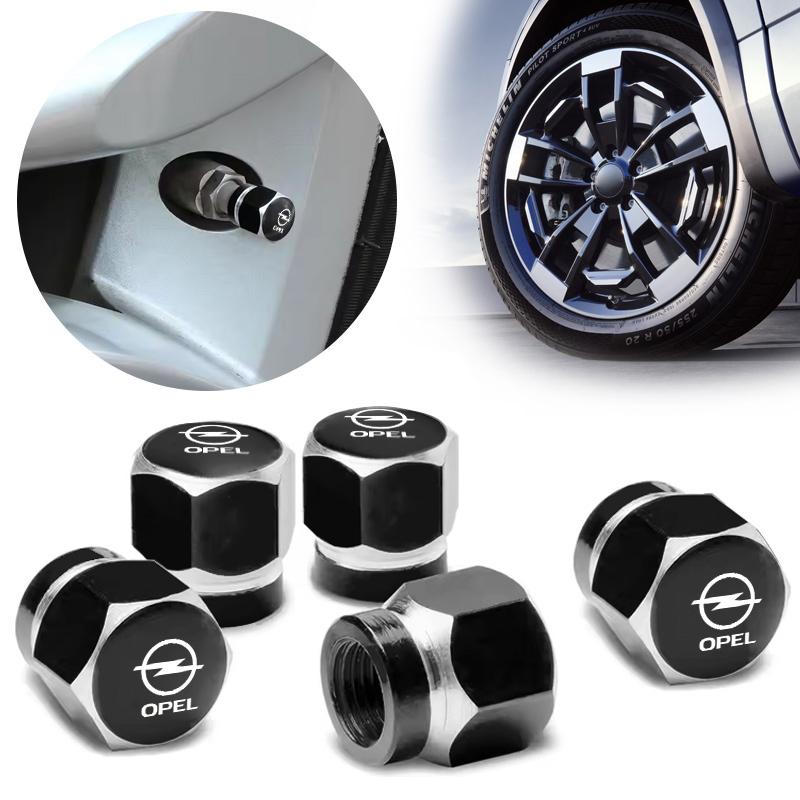 Car Wheel Tire Air Valve Caps Dustproof Stem Cover Alloy Auto Logo Accessories For Opel Corsa D Astra G H J K F Mokka C Zafira B
