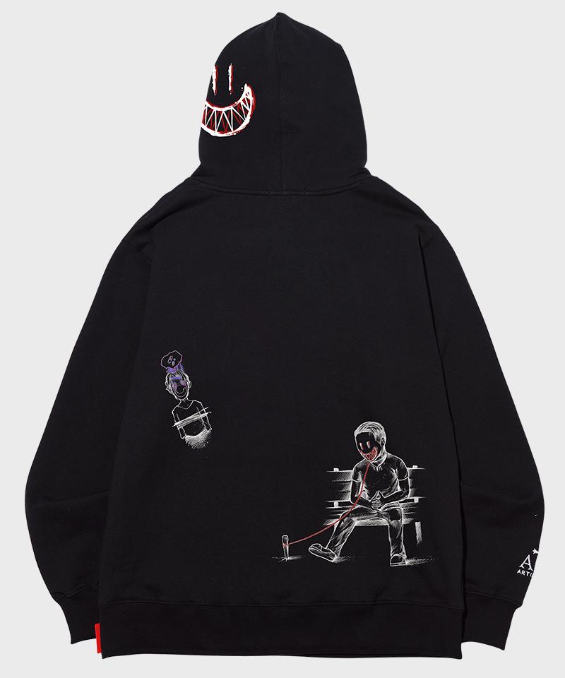 Artistwear [Atw X Twoface] Худи на молнии Space Out_Bk