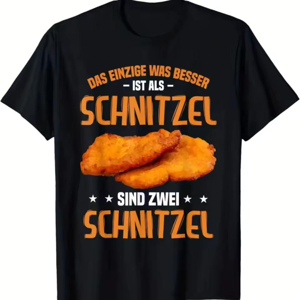 2026 Summer Austria German Vienna Schmitzel T-shirt High Quality Casual Comfortable Breathable Men Printed Round Neck T-shirt