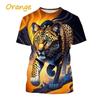 New Cheetah Pattern 3D Wild Animal Leopard Print T-Shirt For Men Women Summer Short Sleeve O-Neck T Shirt Unisex Streetwear Top