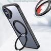 For iPhone 16 Case TPU+Acrylic Kickstand Magnetic Phone Cover