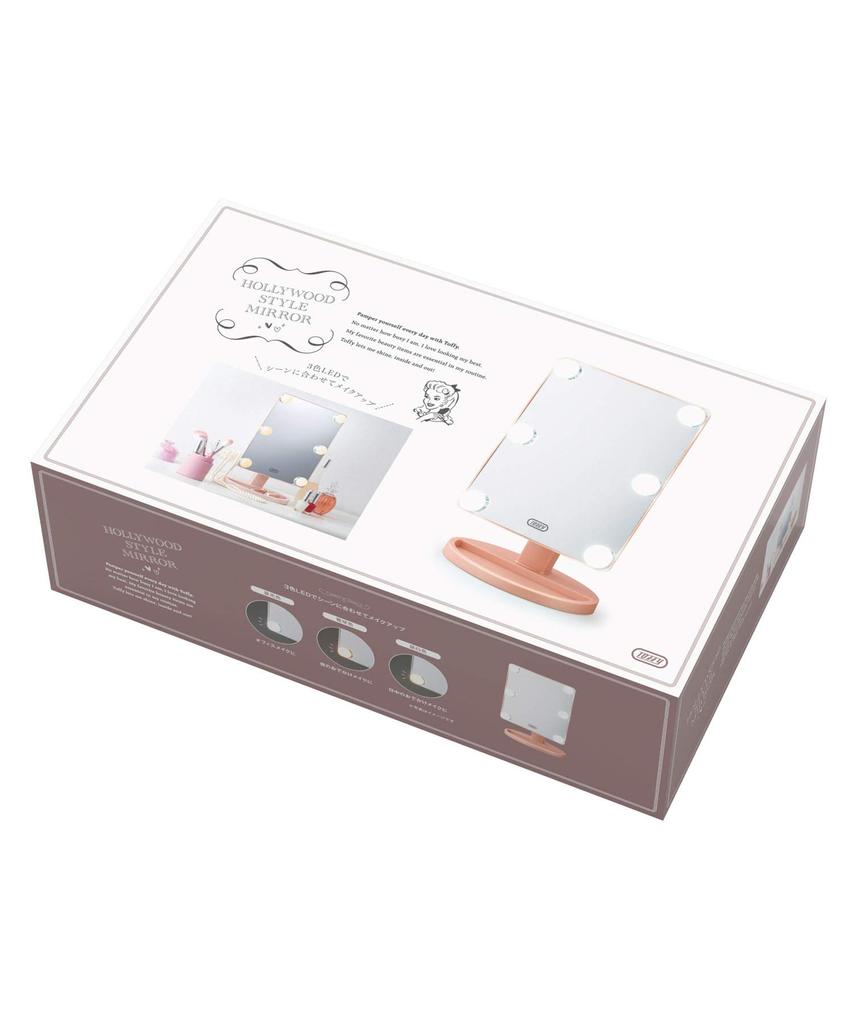 Hollywood Style Mirror [Toffy Beauty] TB06-LM1 (Pink)