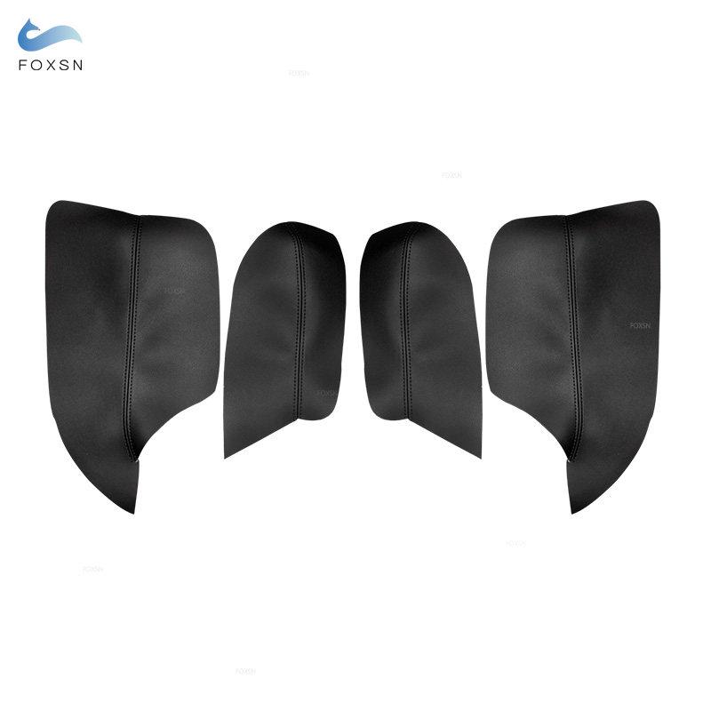 4 шт., автомобильный Стайлинг, внутренняя отделка из микрофибры, кожаная дверная панель, подлокотник, наклейка, отделка для Mitsubishi ASX 2013 2014 2015