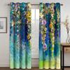 Flower Coloful Elegant Cheap Modern Luxury 2 Pieces Thin Curtains for Living Room Bedroom Window Drapes Home Decor Free Shipping