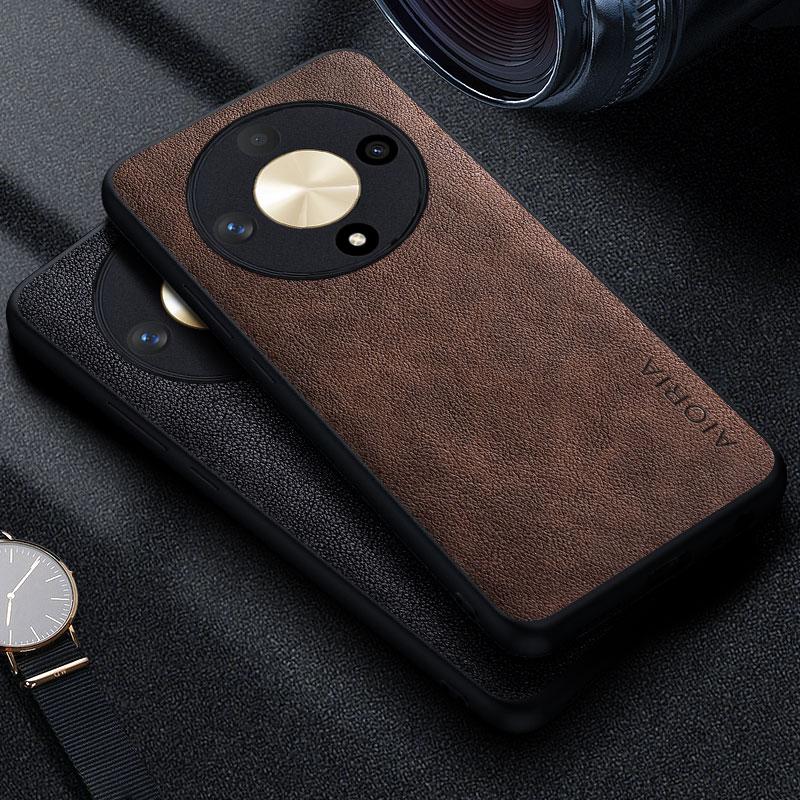 Премиальный Люксовый кожаный Чехол для Телефона для Honor Magic6 Lite Pro X9b Funda Бизнес-стиль Однотонный Чехол для Телефона capa case