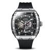 BONEST GATTI Men's Mechanical Watch-Hollow-Out Mechanical Movement Top Brand Original Sapphire Crystal Luminous Watch with Rubbe