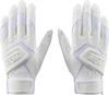 ZETT Batting Gloves for Both Hands Compatible with High School Rules White M Size BG579HS White for Both (1100) (24-25cm) (1100) Hands/L (26-27cm)