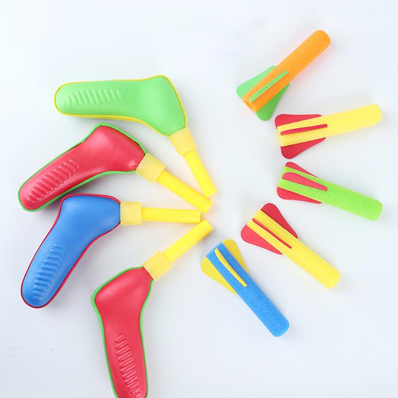 EVA Flying Pressed Soft s Air Foam s Hand Pump Rocket Launcher Outdoor Soaring Propeller Garden Game Novel Children Toy 6