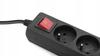 Montis extension strip 2 m 3 sockets black 20IP 16A 230V