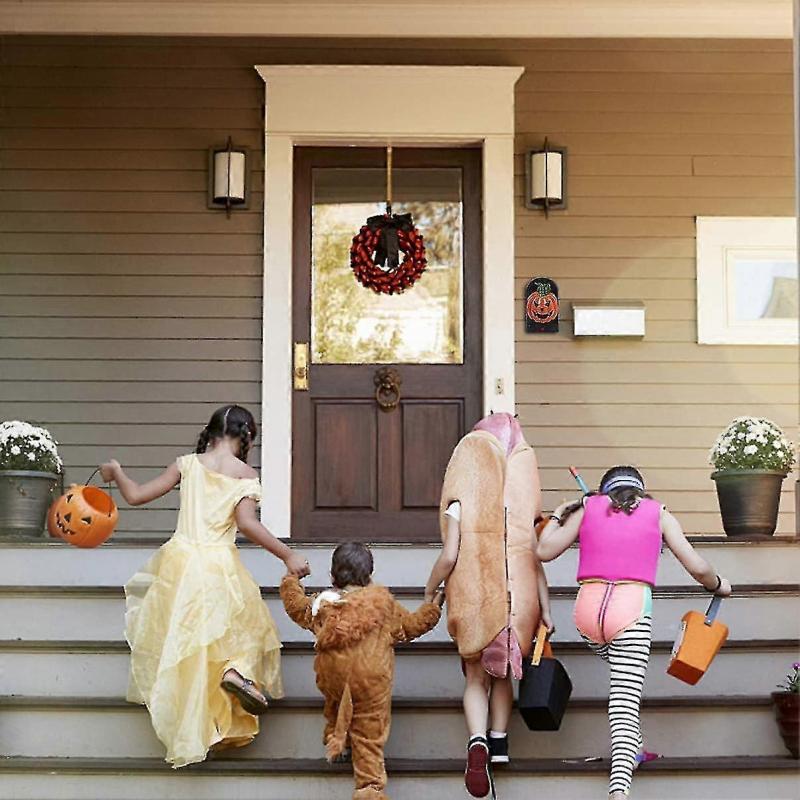 Animated Spooky Halloween Doorbell - Light Up Pumpkin Door Rings