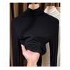 Женская футболка с высоким воротом и длинными рукавами, осенне-зимняя, в западном стиле, базовый слой, высокая эластичность, темпераментная, универсальная