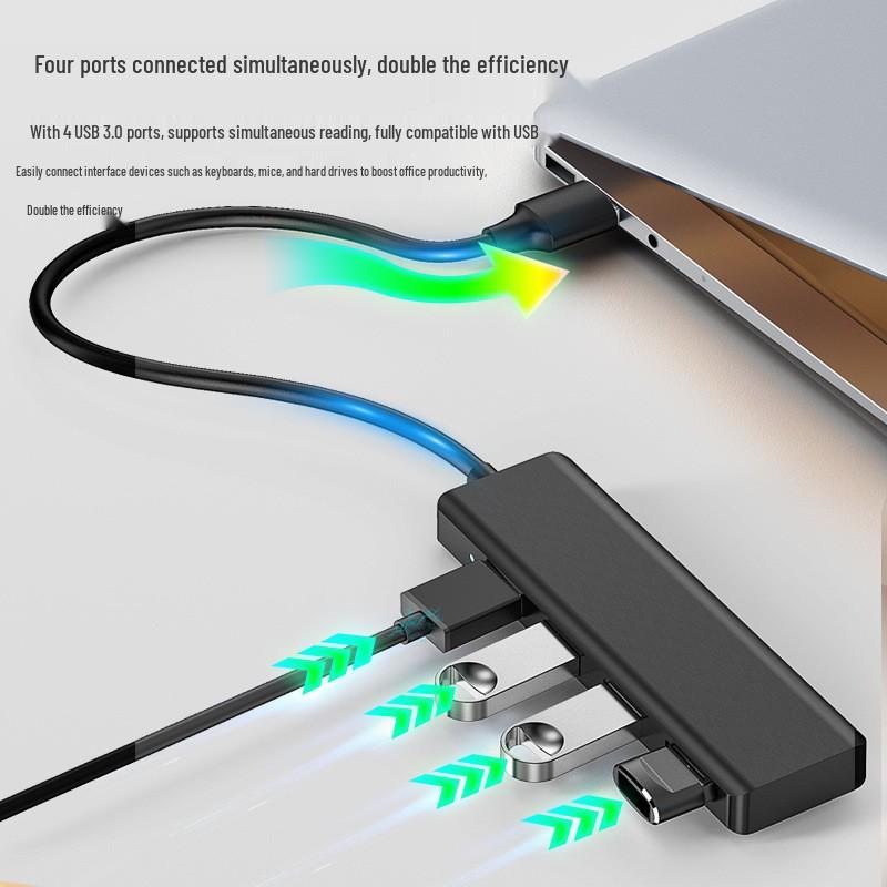 Многофункциональный USB 3.0 хаб на 4 порта для высокоскоростного расширения компьютера
