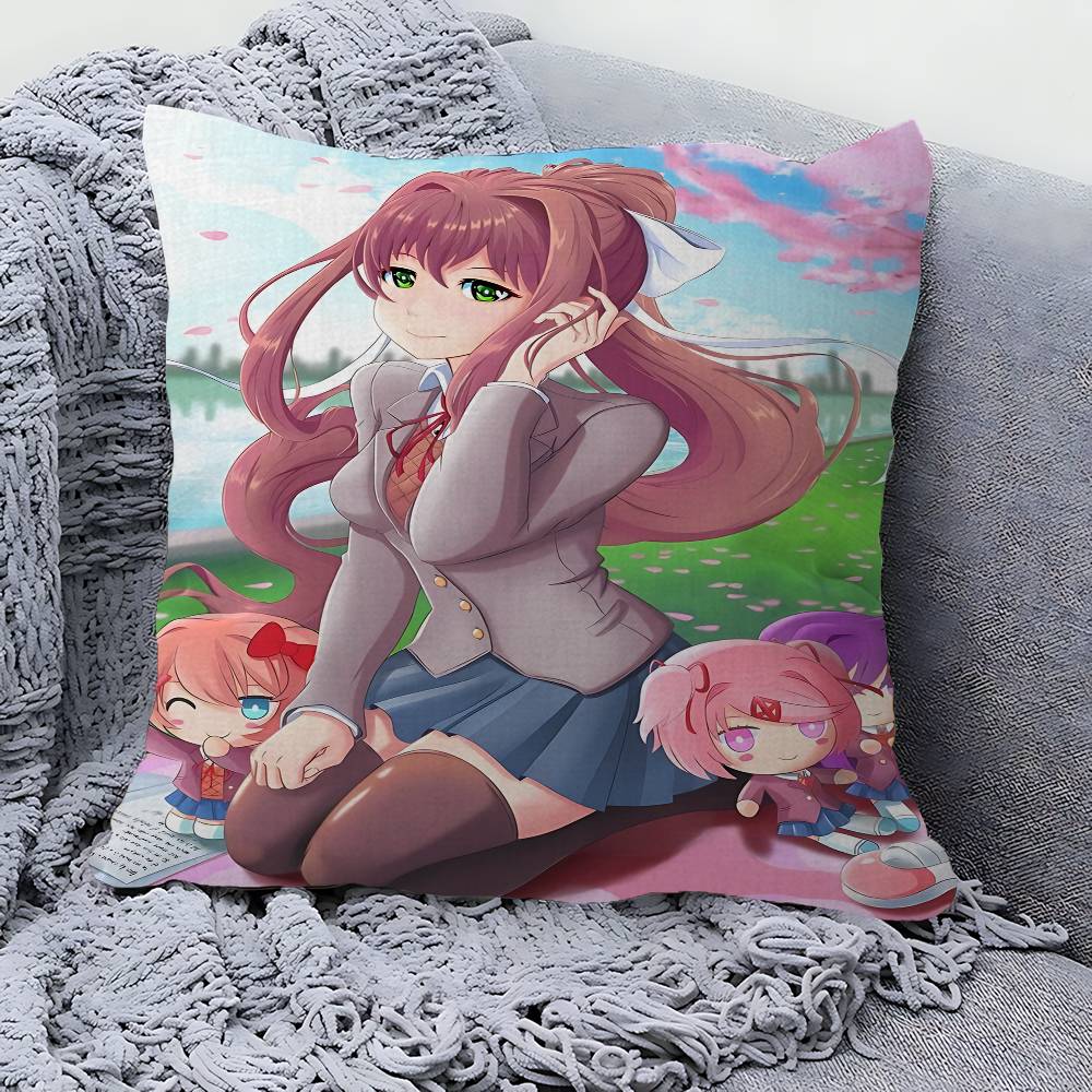 Аниме D-Doki Literatuare DDLC Кленовая Дизайн Наволочка Счастливый Осенний Урожай Декор Праздничный Декор Наволочка