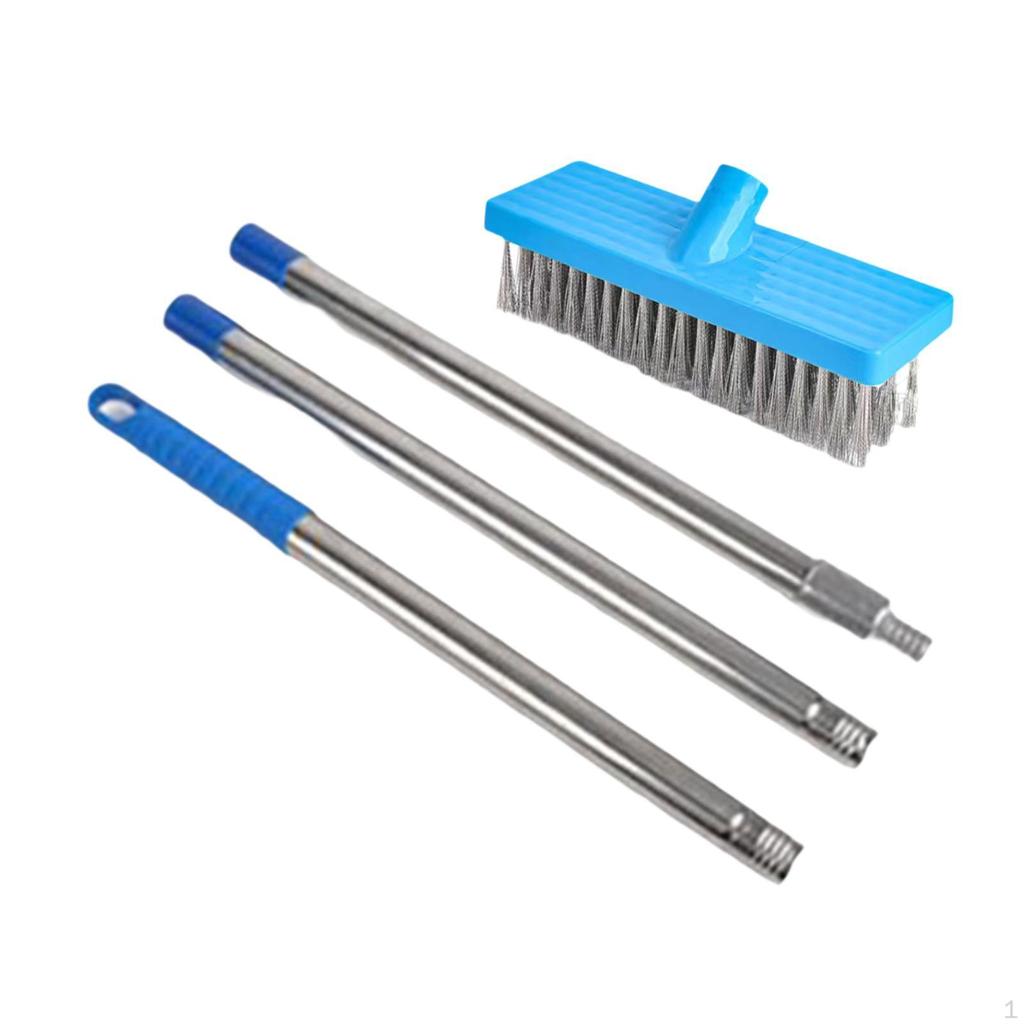 Metal Wire Brush with Extended Handle for Cleaning Decks And Patios