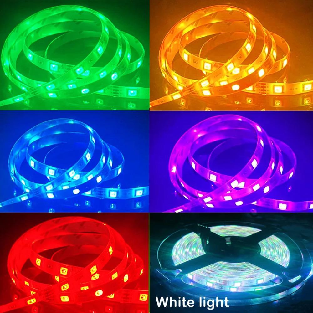 RGB 5050 комплект светодиодных лент с дистанционным управлением, светодиодная гибкая лента, диодная лента для подсветки телевизора, украшение комнаты, 54 светодиода/м