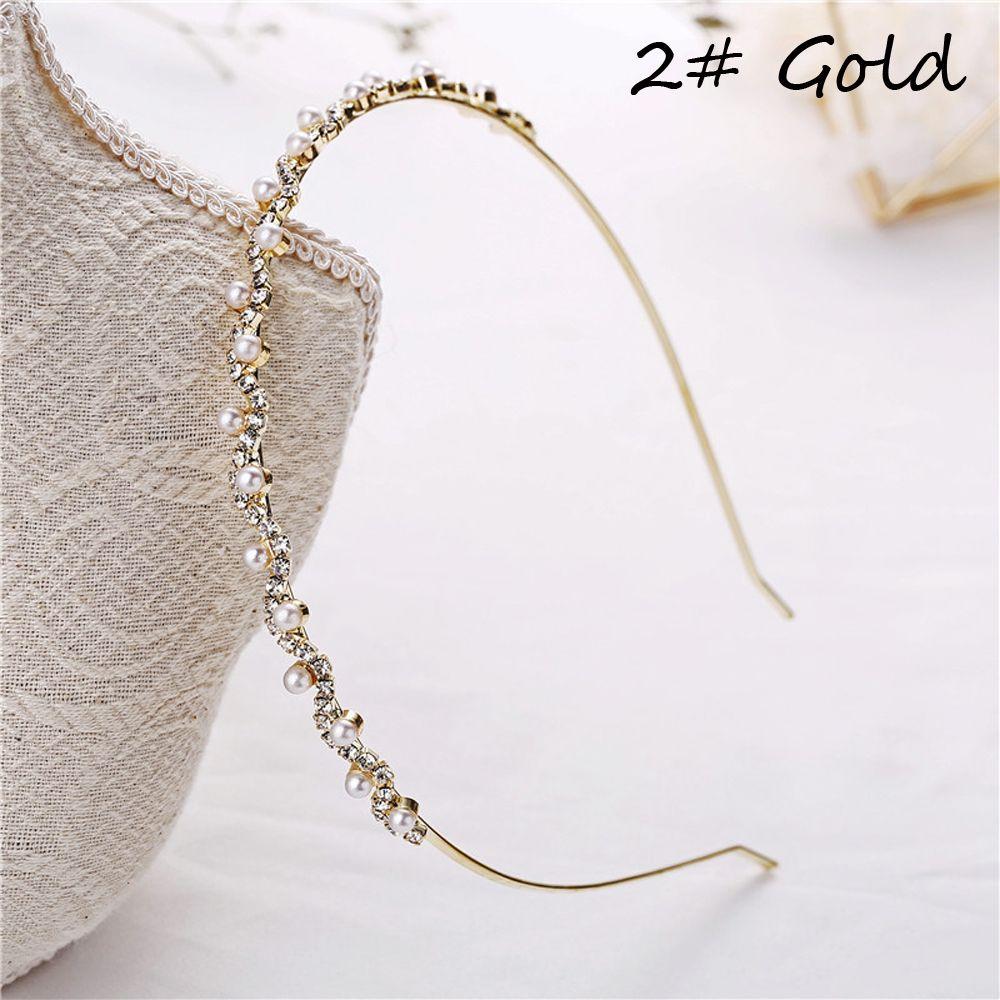 Аксессуары Женское Украшение Свадебная Вечеринка Жемчужная Волна Повязка на Голову Обруч для Волос Кристалл Стразы Хайбенд