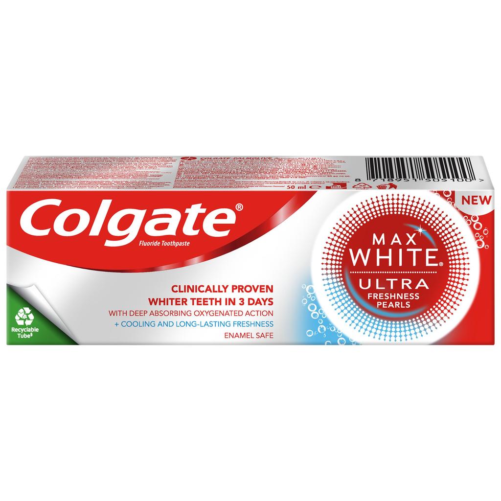 Colgate Max White Toothpaste - Ultra Freshness Pearls 50Ml