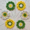 Готовый продукт новый милый стиль инс маленький цветочный подстаканник подставка под тарелку теплоизоляционная подставка ручная работа шерсть вязание крючком