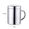 Double Wall Stainless Steel Coffee Mug with Lid Portable Cup Travel Tumbler Jug Milk Tea Cups Office Water Mugs