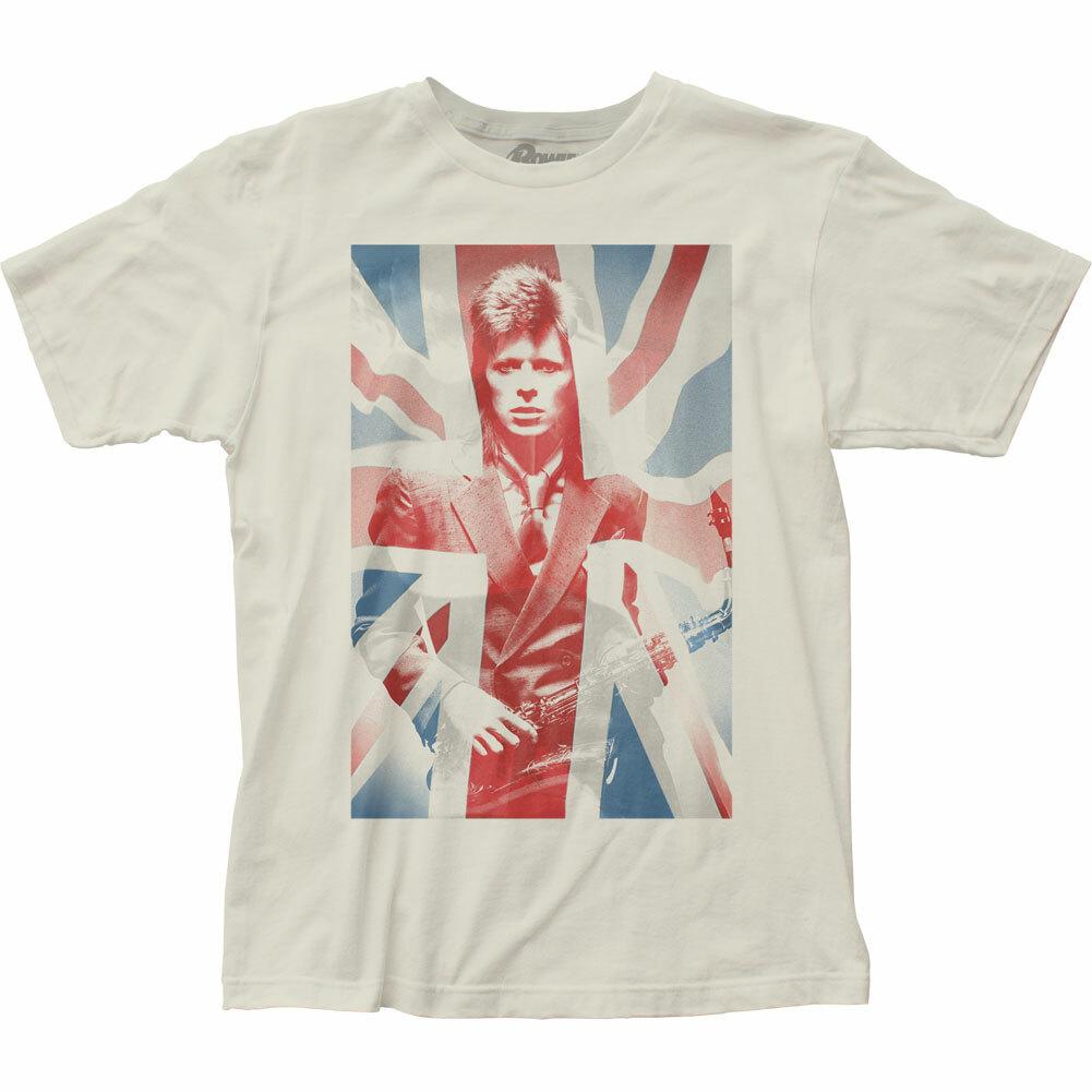 26 David Bowie Union Jack T Shirt Mens Licensed Rock N Roll Band Tee New Natural Unisex T-Shirt