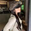 Vintage Leopard Print Beret Hat For Women Large Head Size
