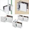 Durable 90 180 Degree Punch-free Glass Clamp Cabinet Hinge Door Hinge Bilateral Clip