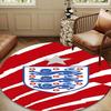 1PC EnglCoat Of Arms Round Rug for Livingroom,Bedroom, Palyroom, Chair Rug, Area Rug, Circle Carpet, Large Size Fan Christmas Gift
